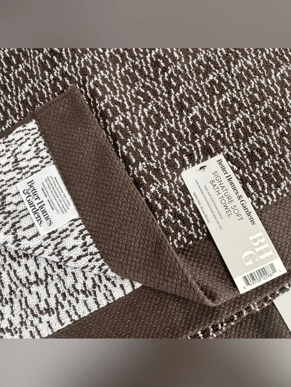 Better Homes & Gardens Signature Soft Cotton Melange 6-pc Bath Towel Set Brown